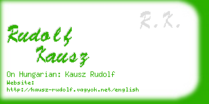 rudolf kausz business card